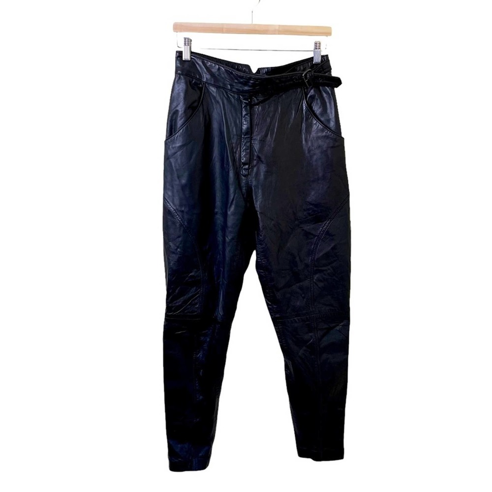 VNTG Michael Hoban for North Beach Leather Designer Leather Trouser Pants SZ 29